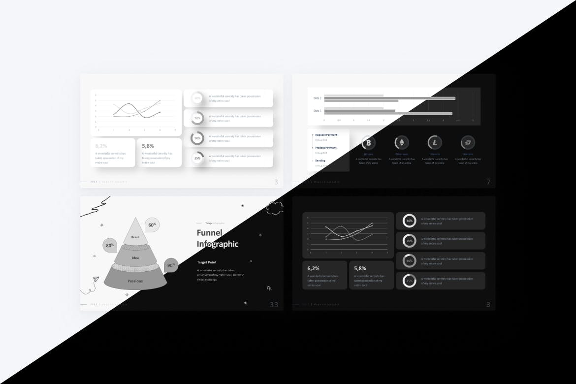 销售仪表盘和漏斗图表PPT演示幻灯片模板 Sales Dashboard & Funnel PowerPoint Template 幻灯图表 第2张