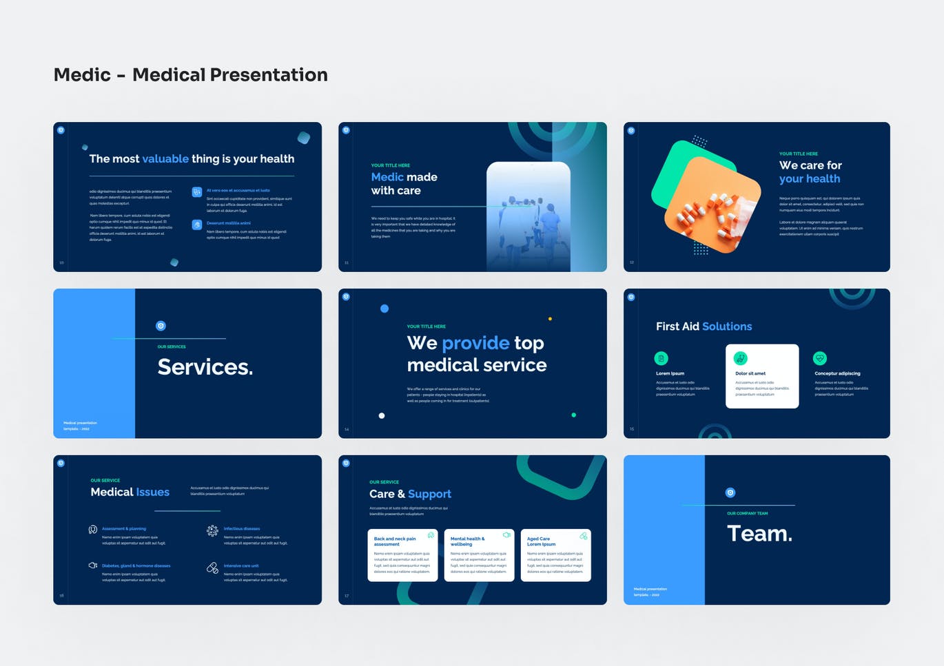 医疗诊所PPT创意模板 Medic – Medical PowerPoint Presentation 幻灯图表 第5张