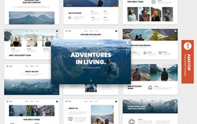 旅行推广PPT幻灯片模板 Amator – Adventure PowerPoint Template