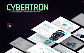 赛博朋克现代技术PPT设计模板 Cybertron Modern Technology PowerPoint Template