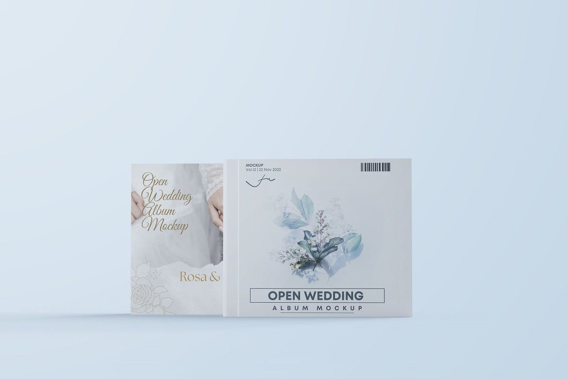 婚礼相册画册设计样机 Open Wedding Album Mockups 样机素材 第2张