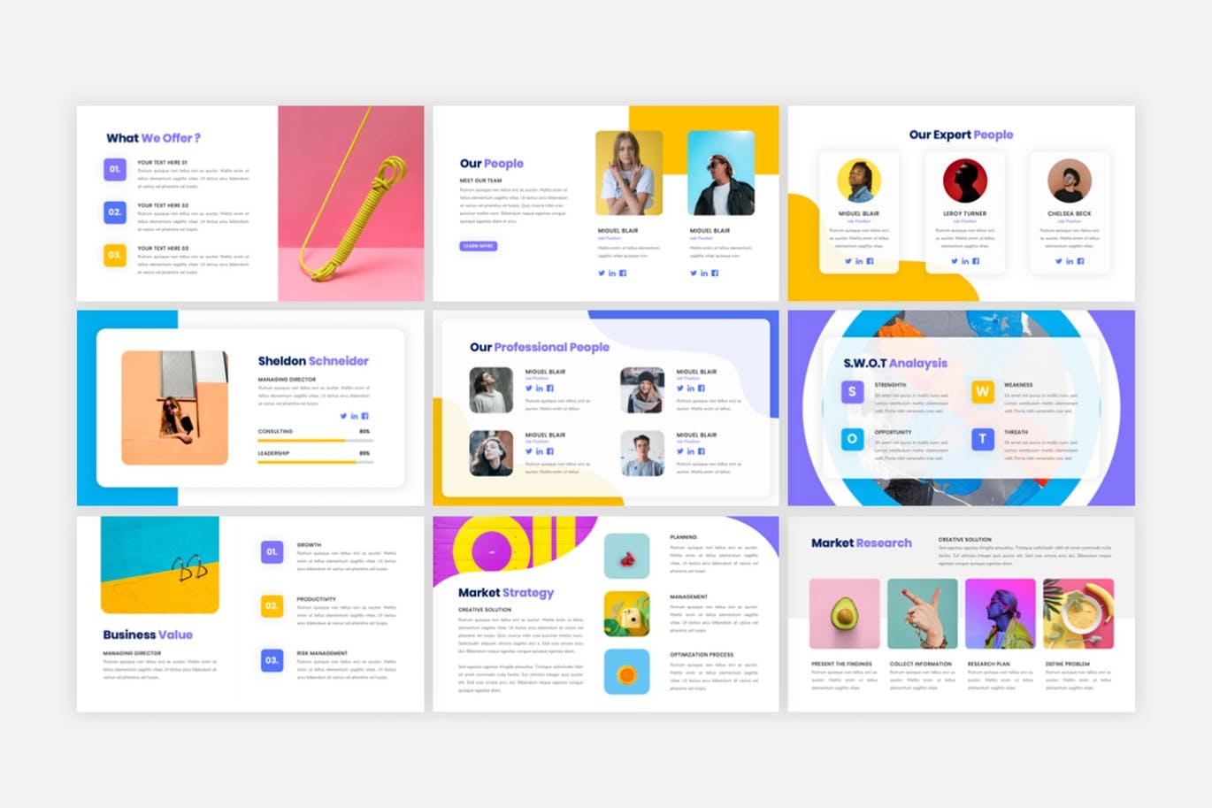 创意数字机构PPT素材 Creative Digital Agency PowerPoint Template 幻灯图表 第2张