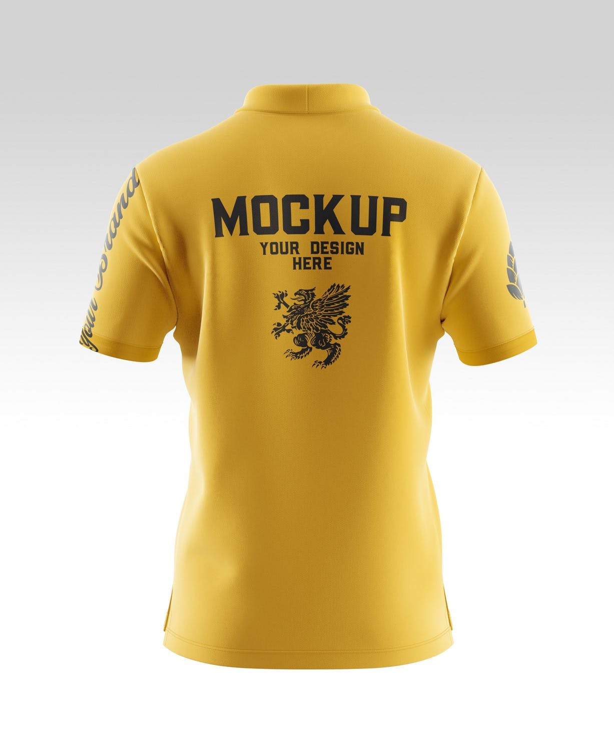 经典男式短袖Polo衫设计样机模板 Classic Men’s Short Sleeve Polo Shirt Mockup 样机素材 第3张