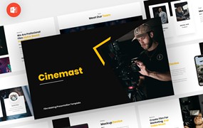 电影影视制作PPT设计模板 Cinemast – Film Making Powerpoint Template