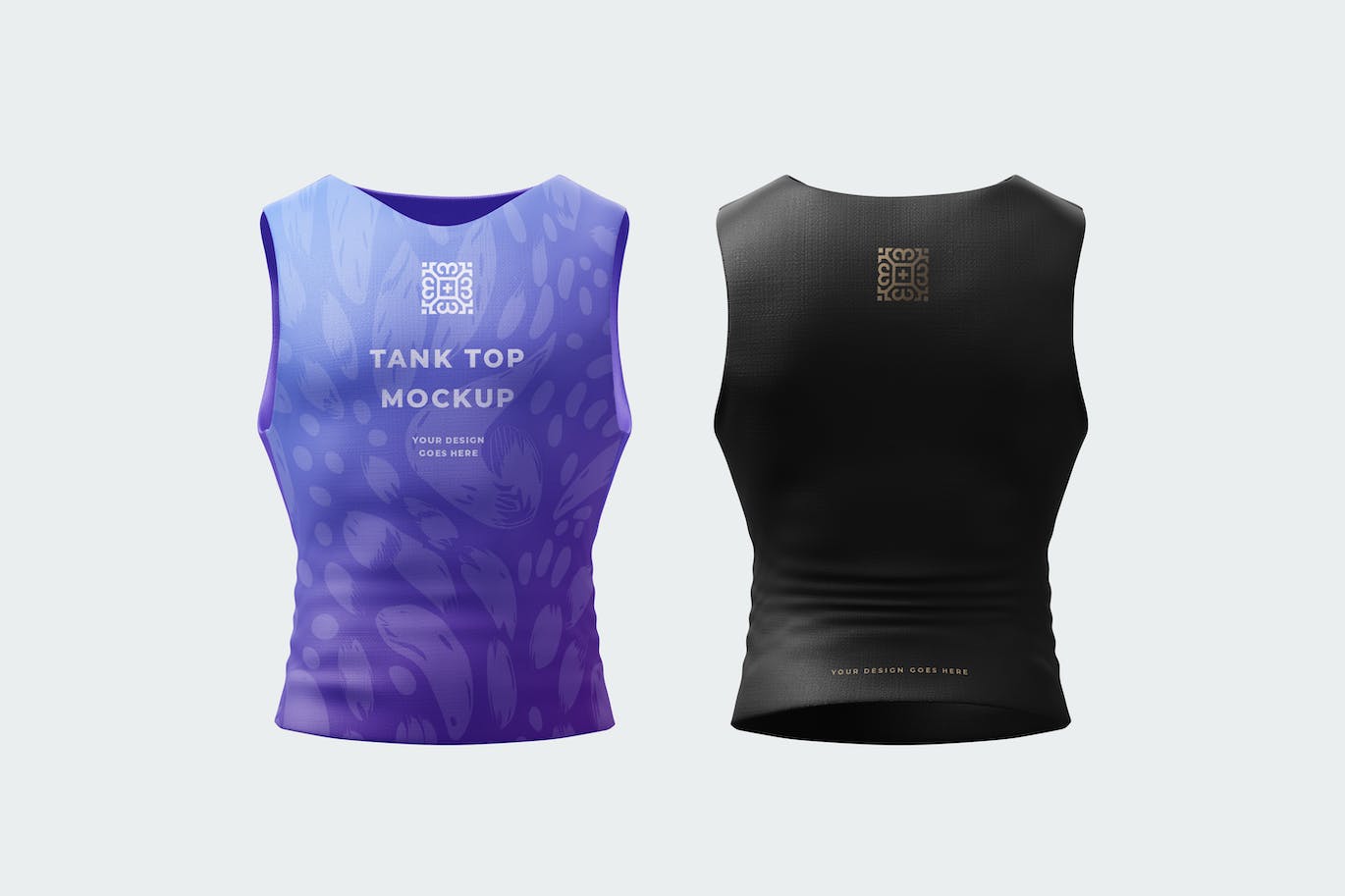 男性背心衬衫设计样机 Tank Top Shirt Mockup 样机素材 第1张