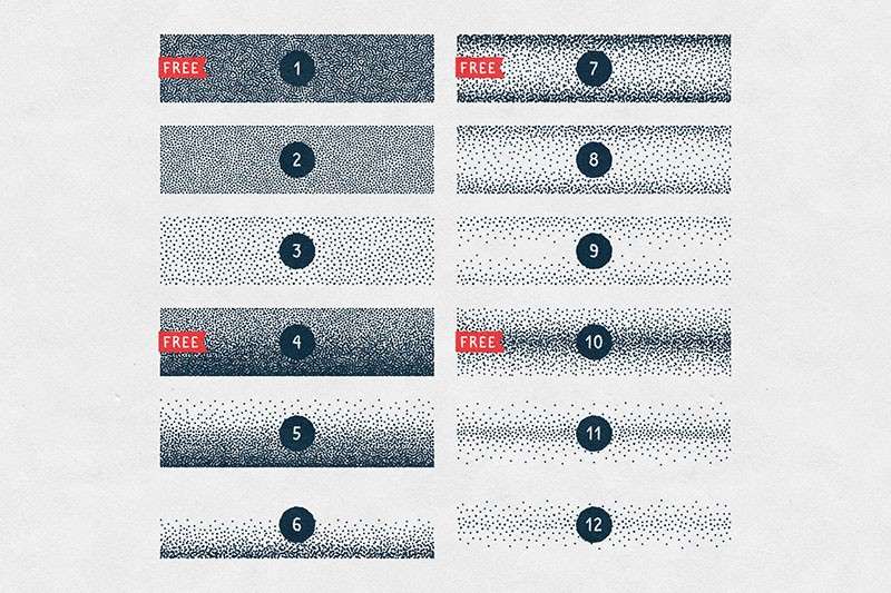 12个点绘插画AI矢量笔刷 笔刷资源 第2张