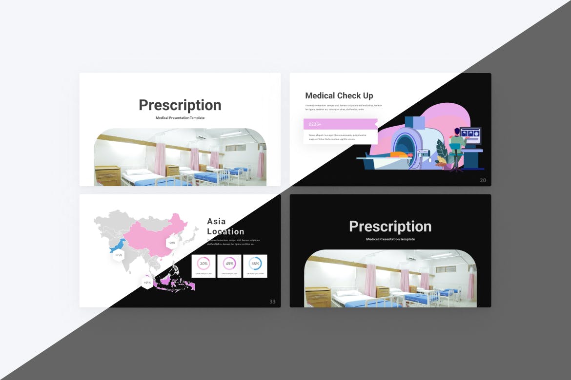 医学图表演示PPT模板 Prescription Medical PowerPoint Template 幻灯图表 第3张