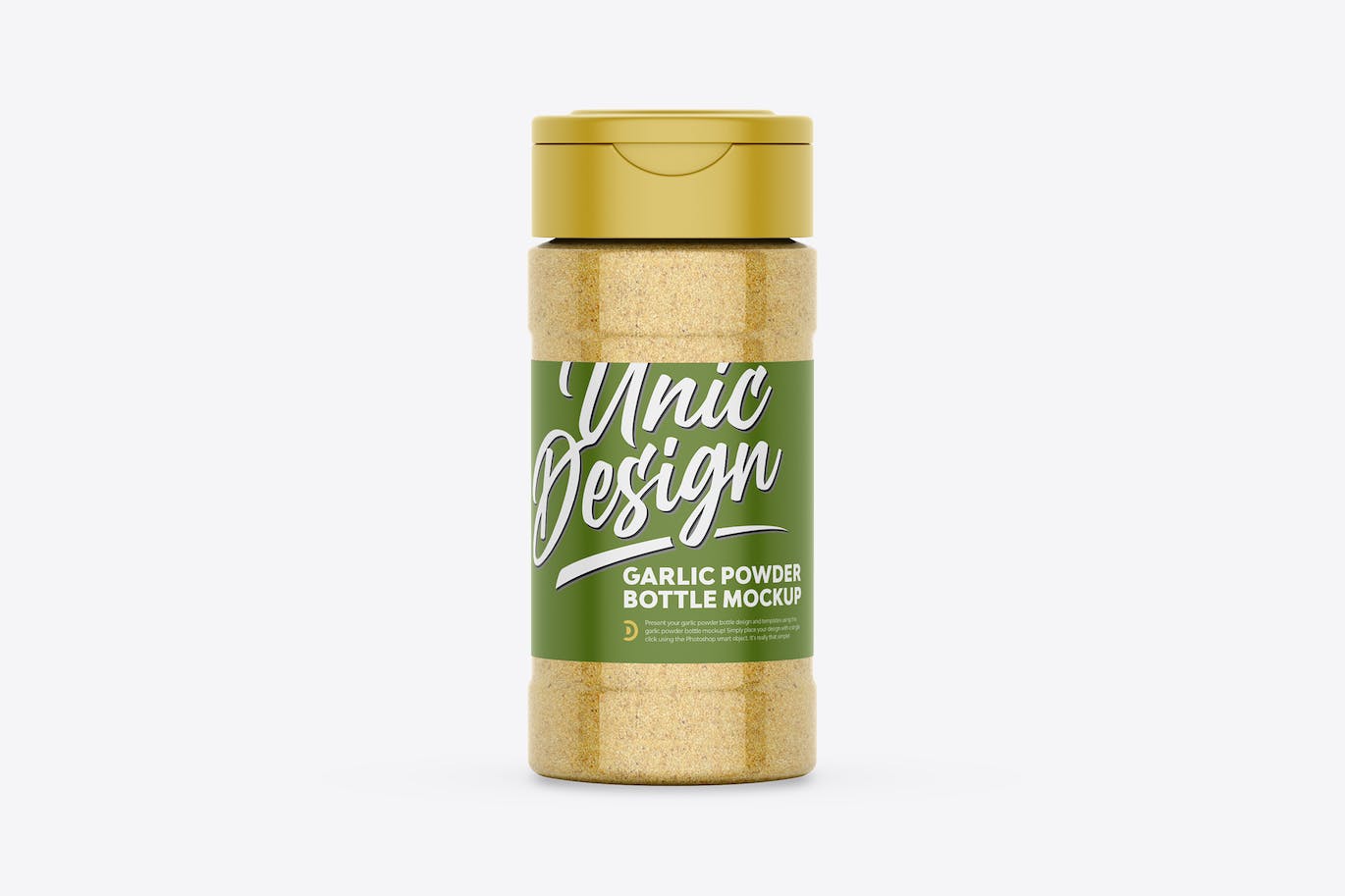 大蒜粉瓶包装设计样机 Garlic Powder Bottle Mockup 样机素材 第1张