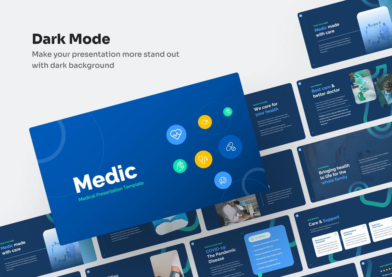 医疗诊所PPT创意模板 Medic – Medical PowerPoint Presentation 幻灯图表 第12张