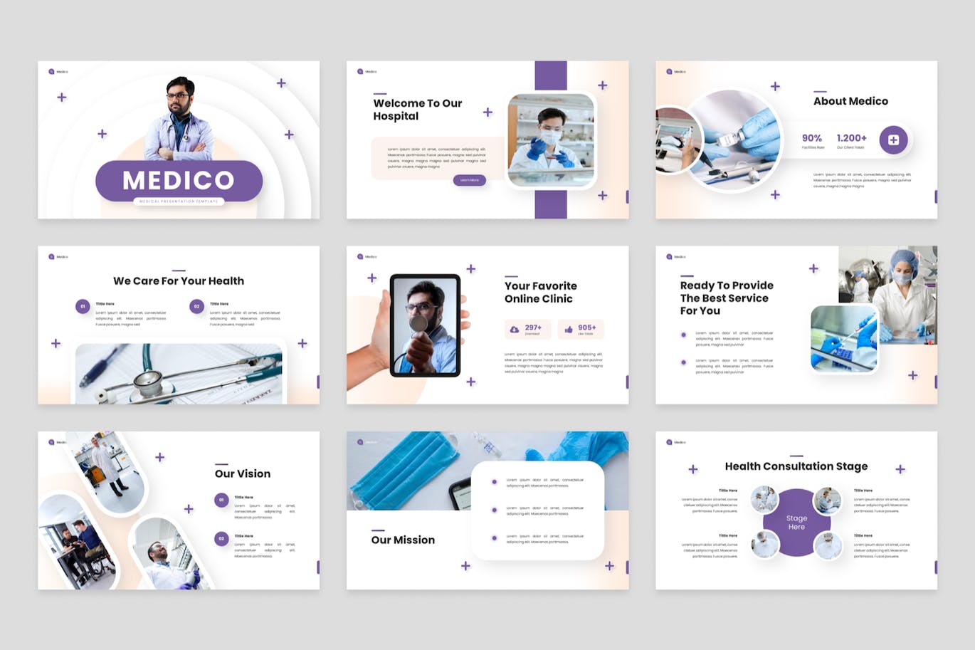 现代医疗保健PPT模板下载 Medico – Modern Healthcare Powerpoint Template 幻灯图表 第5张