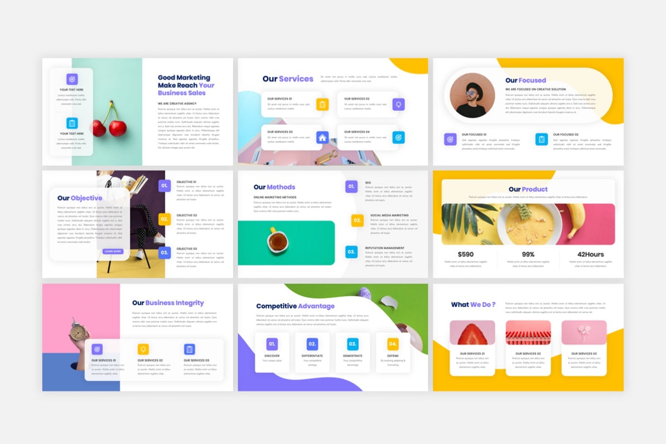 创意数字机构PPT素材 Creative Digital Agency PowerPoint Template 幻灯图表 第6张