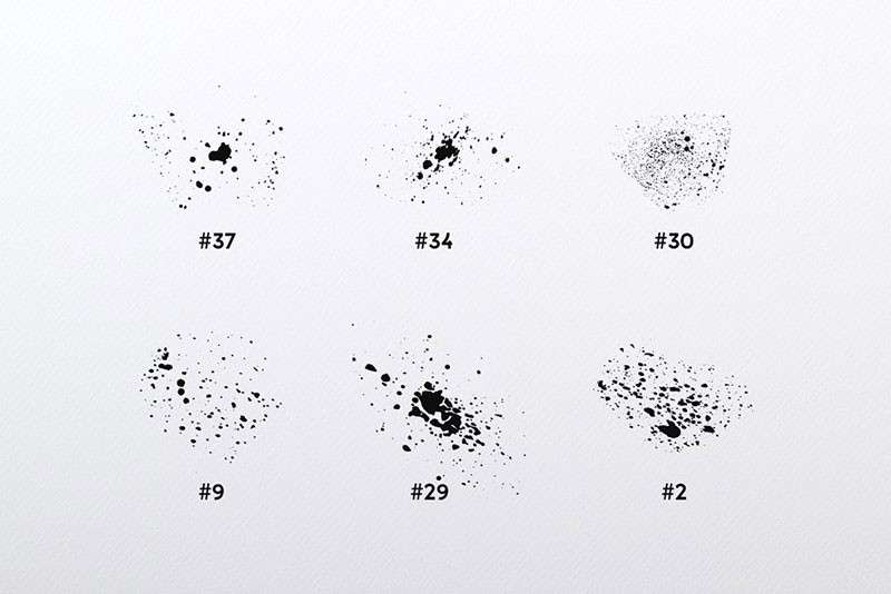 40个泼墨污点AI笔刷 笔刷资源 第4张