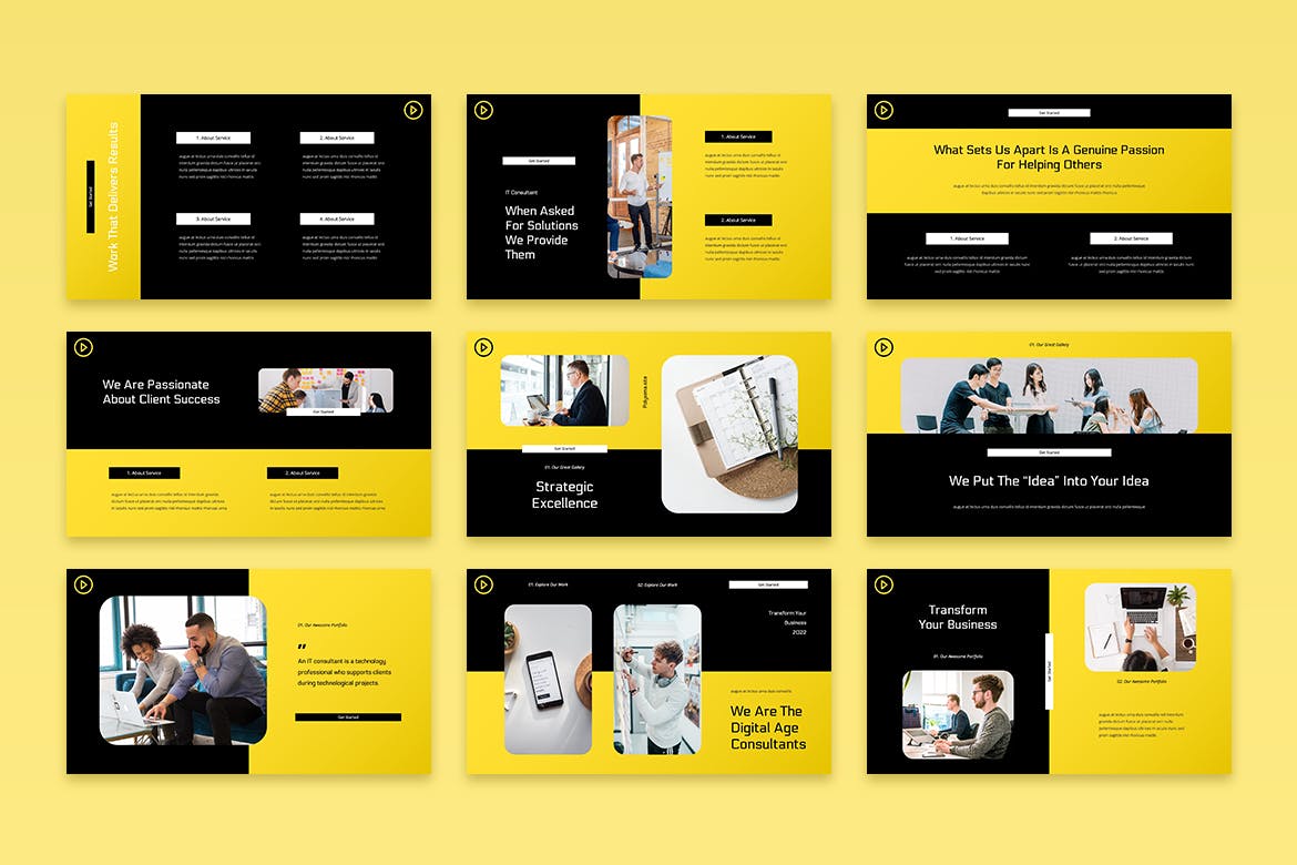 IT顾问解决方案PPT素材 Polyxena – IT Consultant Powerpoint Template 幻灯图表 第2张