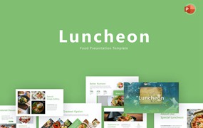 午餐食品PPT设计模板 Luncheon Food PowerPoint Template