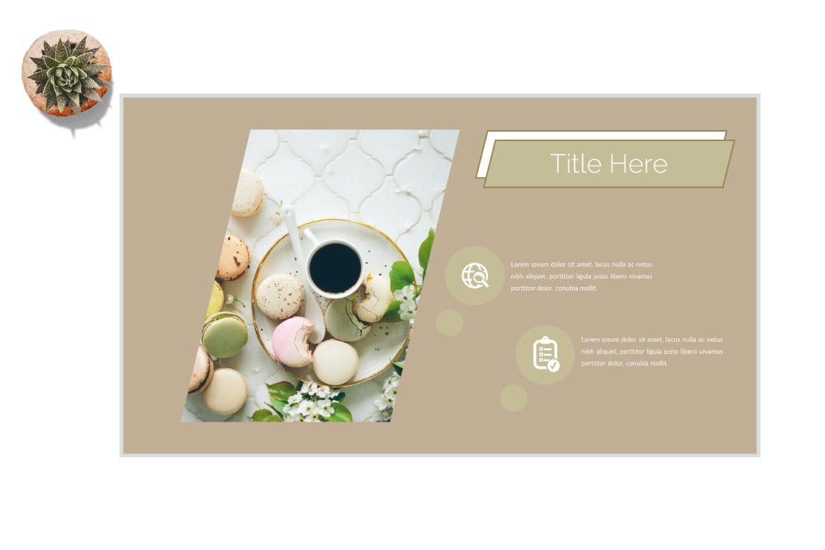 咖啡店创意演示PPT模板 Emily Coffee Shop – Creative Powerpoint Template 幻灯图表 第4张