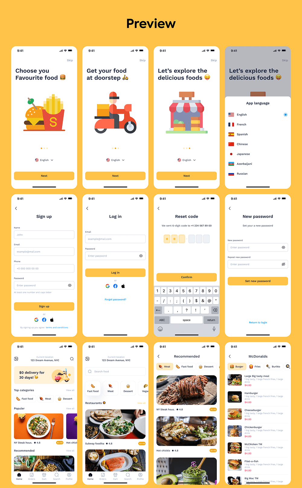 送餐应用程序UI套件 APP UI 第2张