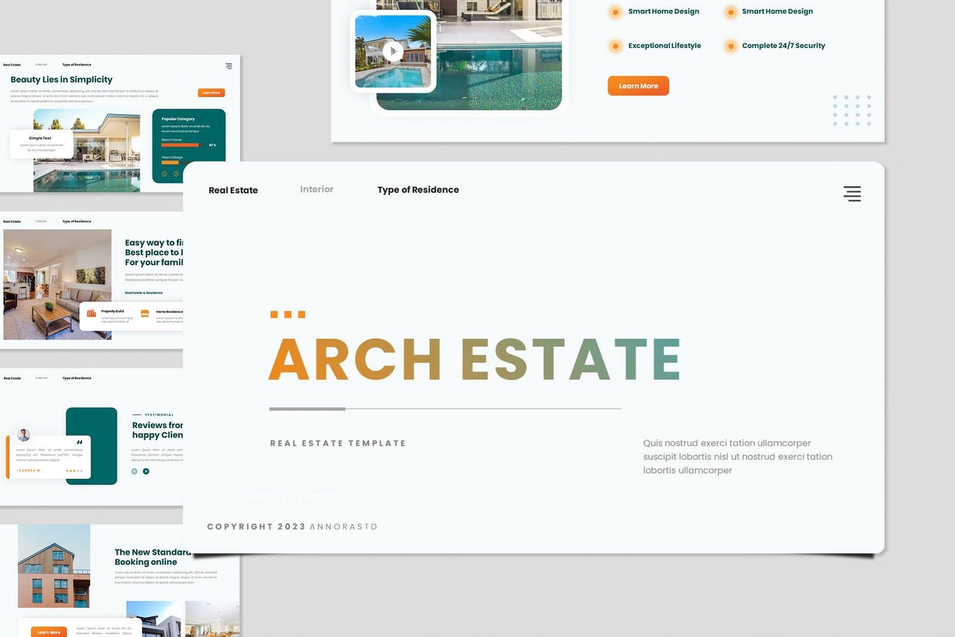 庄园地产业务PPT模板 Arch Estate – Powerpoint Template