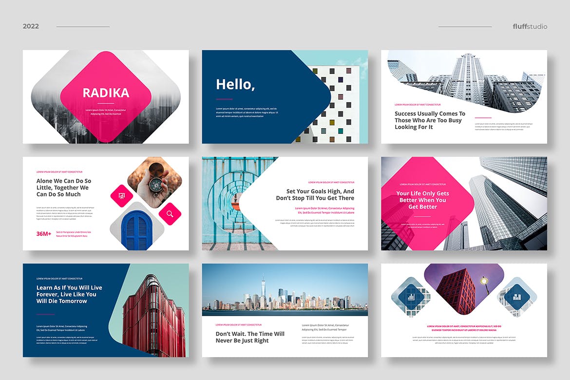 公司产品介绍幻灯片演示PPT模板 Radika – Multipurpose Powerpoint Template 幻灯图表 第2张