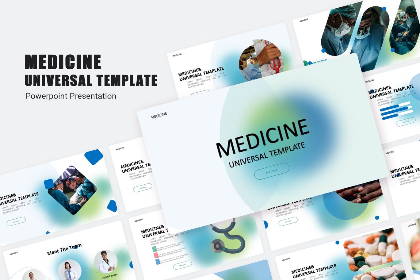 医疗健康多用途幻灯片演示PPT模板 Medical PowerPoint Template 幻灯图表 第1张