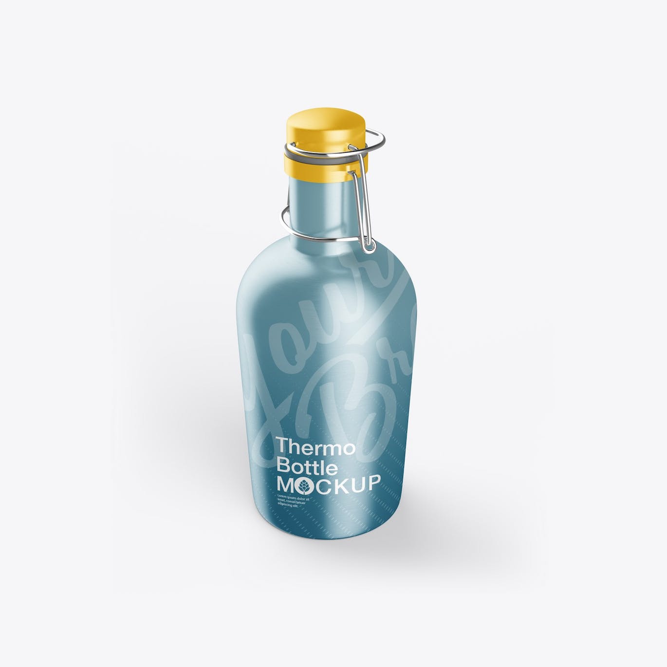 金属热水瓶包装设计样机 Thermo Bottle Mockup 样机素材 第6张