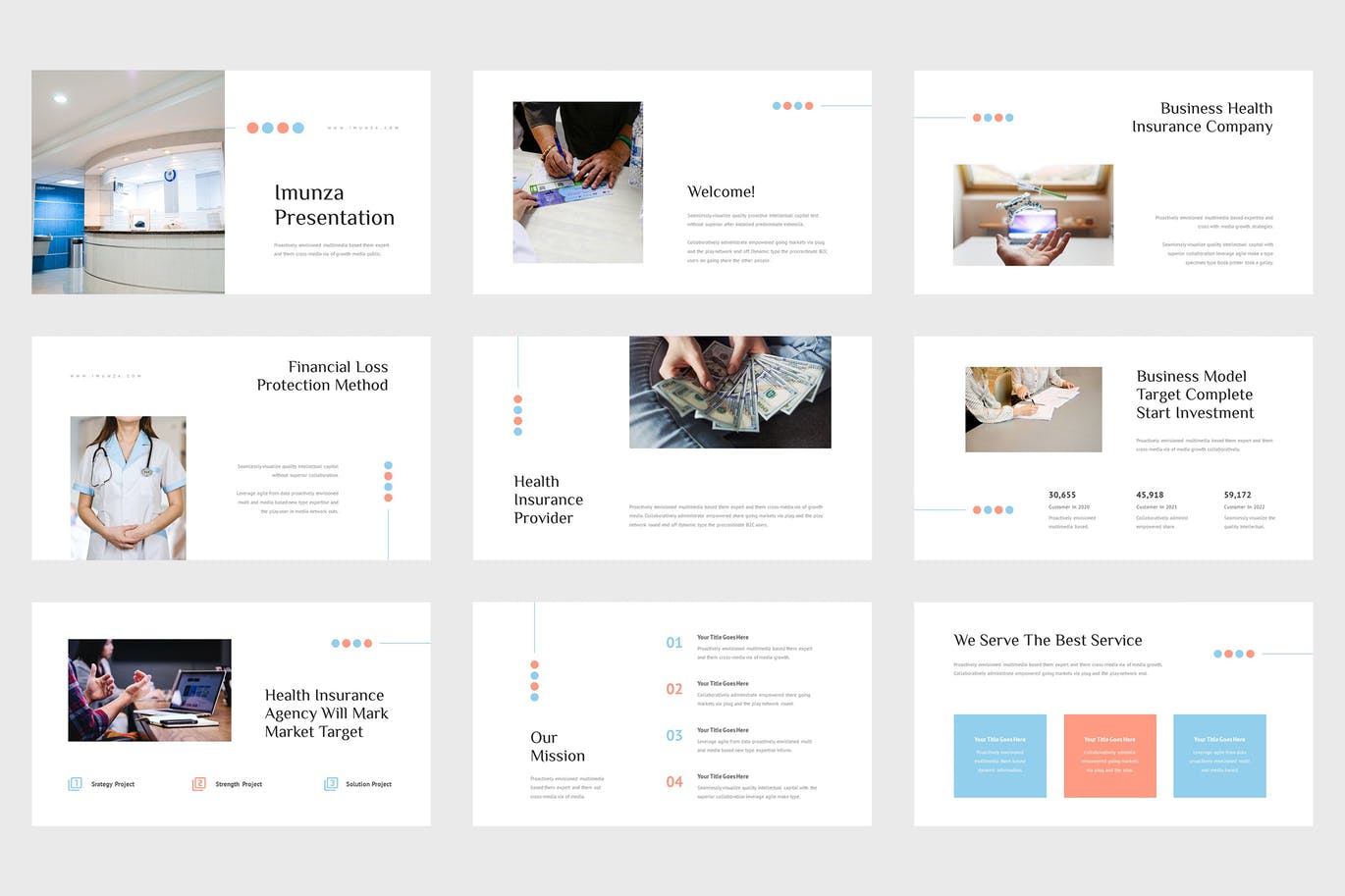 健康保险业务Powerpoint模板 Imunza – Health Insurance Powerpoint Template 幻灯图表 第7张