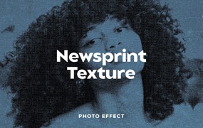 新闻报纸纹理照片效果PS图层样式 Newsprint Texture Photo Effect