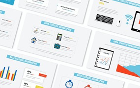 数据统计信息图表Powerpoint模板 Data Statistic Infographic Powerpoint Template