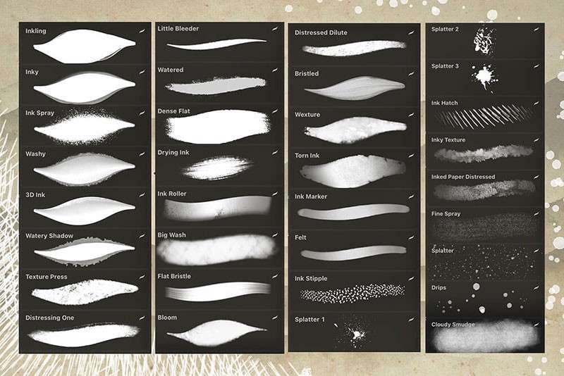 Procreate传统水墨画笔 笔刷资源 第2张