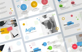 项目管理流程Powerpoint幻灯片模板 Scrum Process PowerPoint Presentation Template