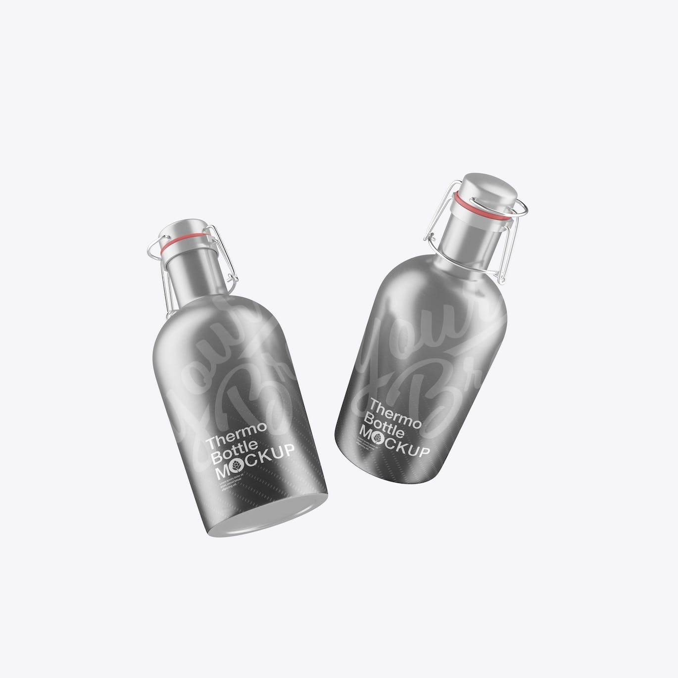 金属热水瓶包装设计样机 Thermo Bottle Mockup 样机素材 第3张