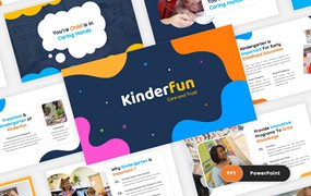 幼儿园&学前教育Powerpoint模板 Kinderfun – Kindergarten & Preshool PowerPoint