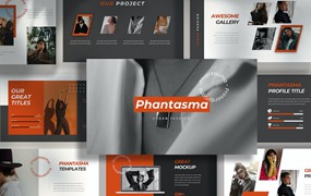时尚都市项目推广PPT幻灯片设计模板 Phantasma – Powerpoint Template