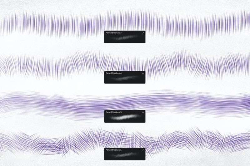 20个仿铅笔效果Procreate笔刷 笔刷资源 第8张