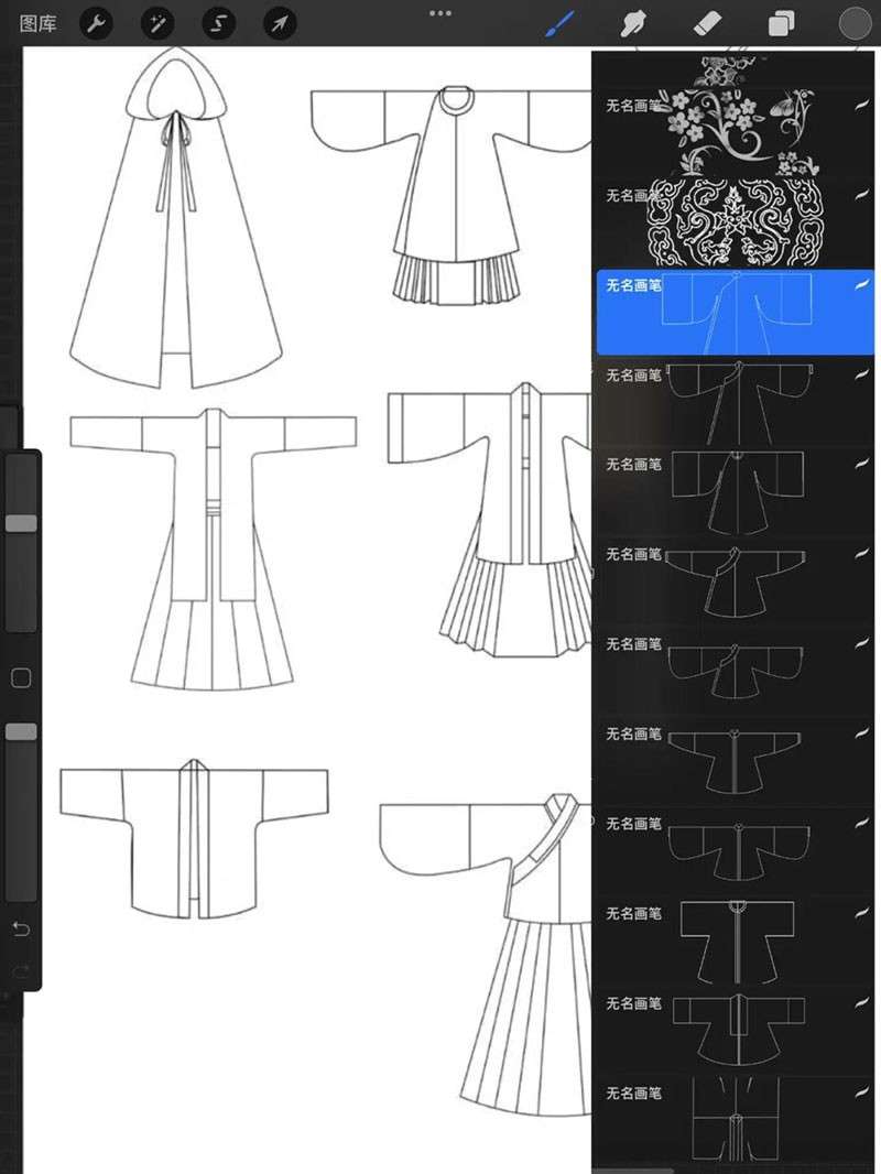 汉服设计Procreate笔刷 笔刷资源 第3张