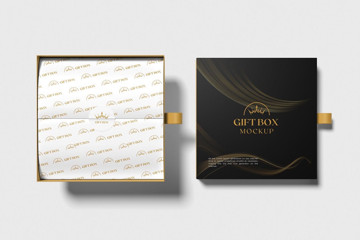 拉绳礼品盒包装设计样机模板 Gift Box Mockup 样机素材 第3张