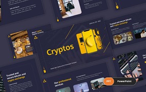 金融数字加密货币PPT模板下载 Cryptos – Cryptocurrency PowerPoint Template