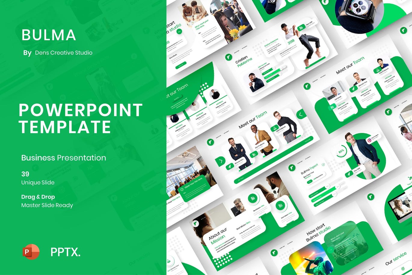 企业解决方案PowerPoint演示模板 Bulma – Business PowerPoint Template 幻灯图表 第1张