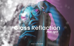 玻璃反射照片特效PS图层样式 Glass Reflaction Photo Effect