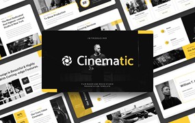 电影制作人和电影制片厂PPT演示文稿 Film Maker and Movie Studio PowerPoint Template