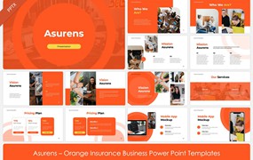 橙色保险业务PPT模板下载 Asurens – Orange Insurance Business Powerpoint