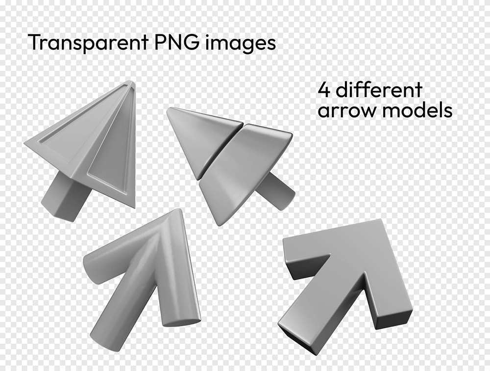 用于设计项目的3D箭头设计素材 图标素材 第3张