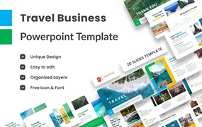 旅行演示文稿PPT幻灯片模板 Travel Presentation Template – Powerpoint