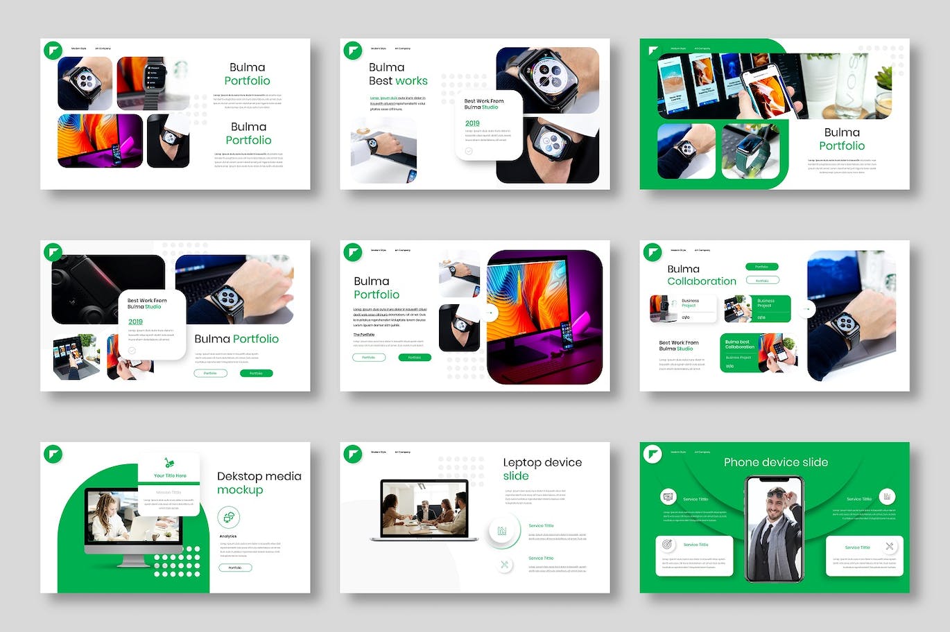 企业解决方案PowerPoint演示模板 Bulma – Business PowerPoint Template 幻灯图表 第2张