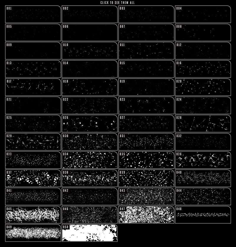 50个颗粒噪点纹理AI笔刷 笔刷资源 第2张