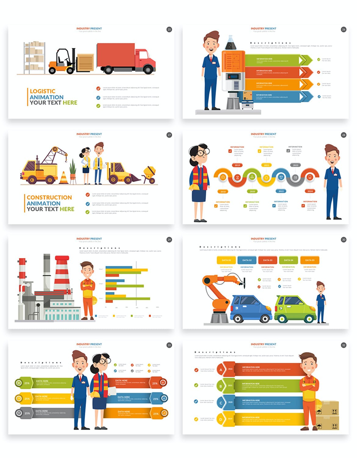 工业动画信息图表PPT设计模板 Industrial Powerpoint Templates 幻灯图表 第10张