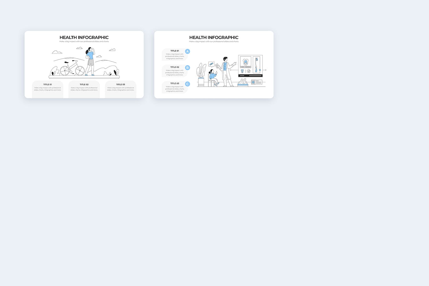 医疗健康信息图表矢量模板 Medical Health Illustrator Infographics 幻灯图表 第4张