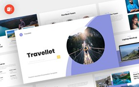 旅行计划Powerpoint幻灯片模板 Travellet – Travel Powerpoint Template