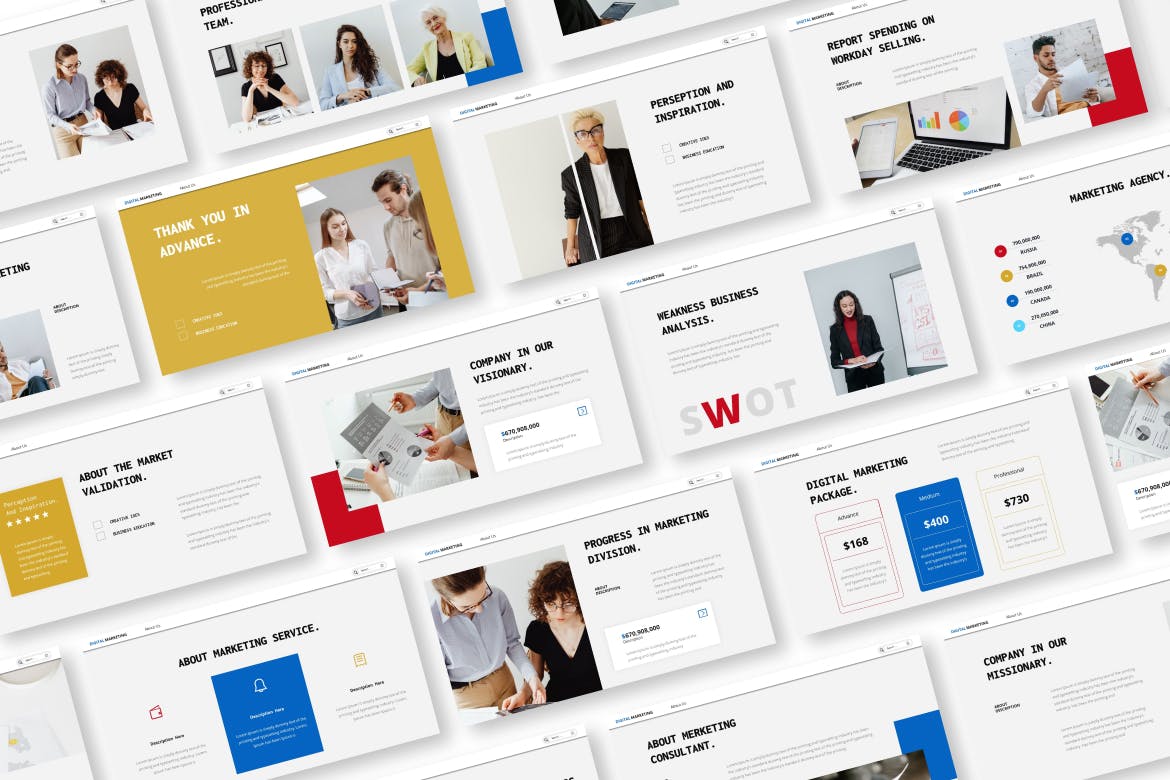 数字营销机构Powerpoint幻灯片模板 Digital Marketing Agency Powerpoint Presentation Template 幻灯图表 第2张