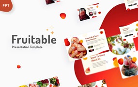 水果食品展示PPT创意模板 Fruitable – Creative Powerpoint Template