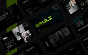 抽象充满活力的PPT模板 BRULISM – Abstract Vibrant Powerpoint Template